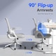image 6 of Rattantree Ergonomic Swivel Computer Chair with Flip-Up Armrests