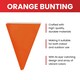 image 2 of Orange Colour Party Bunting 10m with 20 Pennants