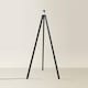 image 3 of ValueLights Modern Black Wood Tripod Floor Lamp Base | Black