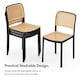 image 4 of VonHaus Brewer Set of 4 Plastic Rattan Dining Chairs