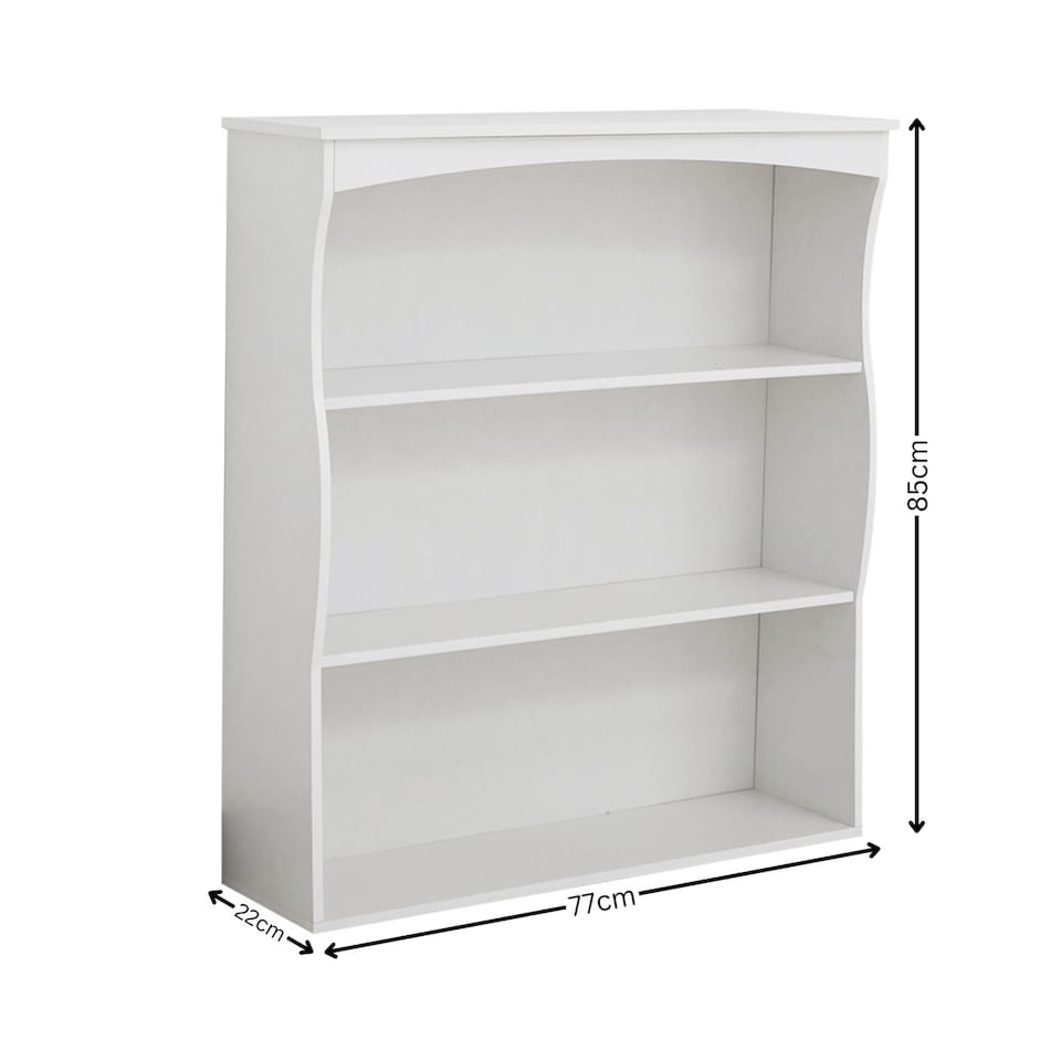 image 1 of Grey Wall Mounted Shelves Painted 3 Book Shelves Ideal for Kids Bedroom Kitchen | White