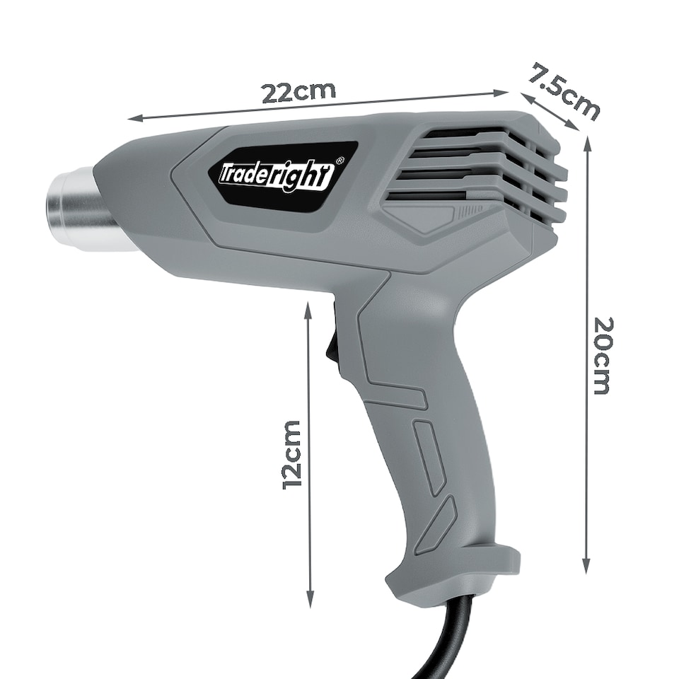 image 1 of Traderight 2000W Heat Gun Hot Air Blower Dual Temperature Paint Remover with 4 Nozzles