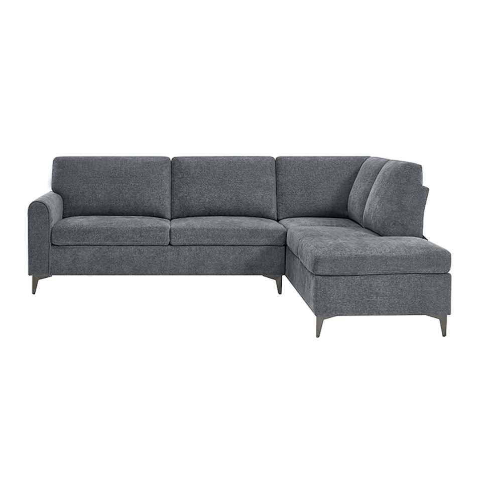 image 1 of Roma 4 Seater Fabric Corner Sofa | Grey | Charcoal | Three Seater