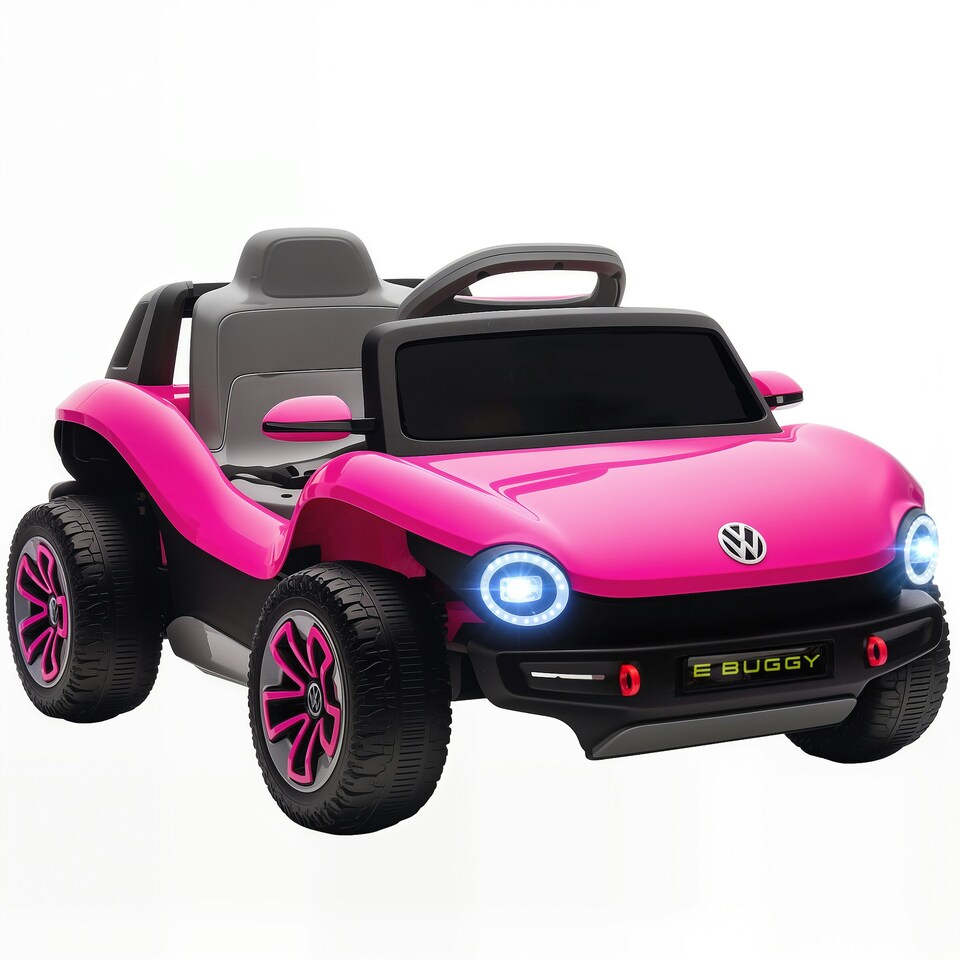 image 1 of AIYAPLAY Volkswagen Licensed Kids Electric Car w/ Remote, Suspension, Pink