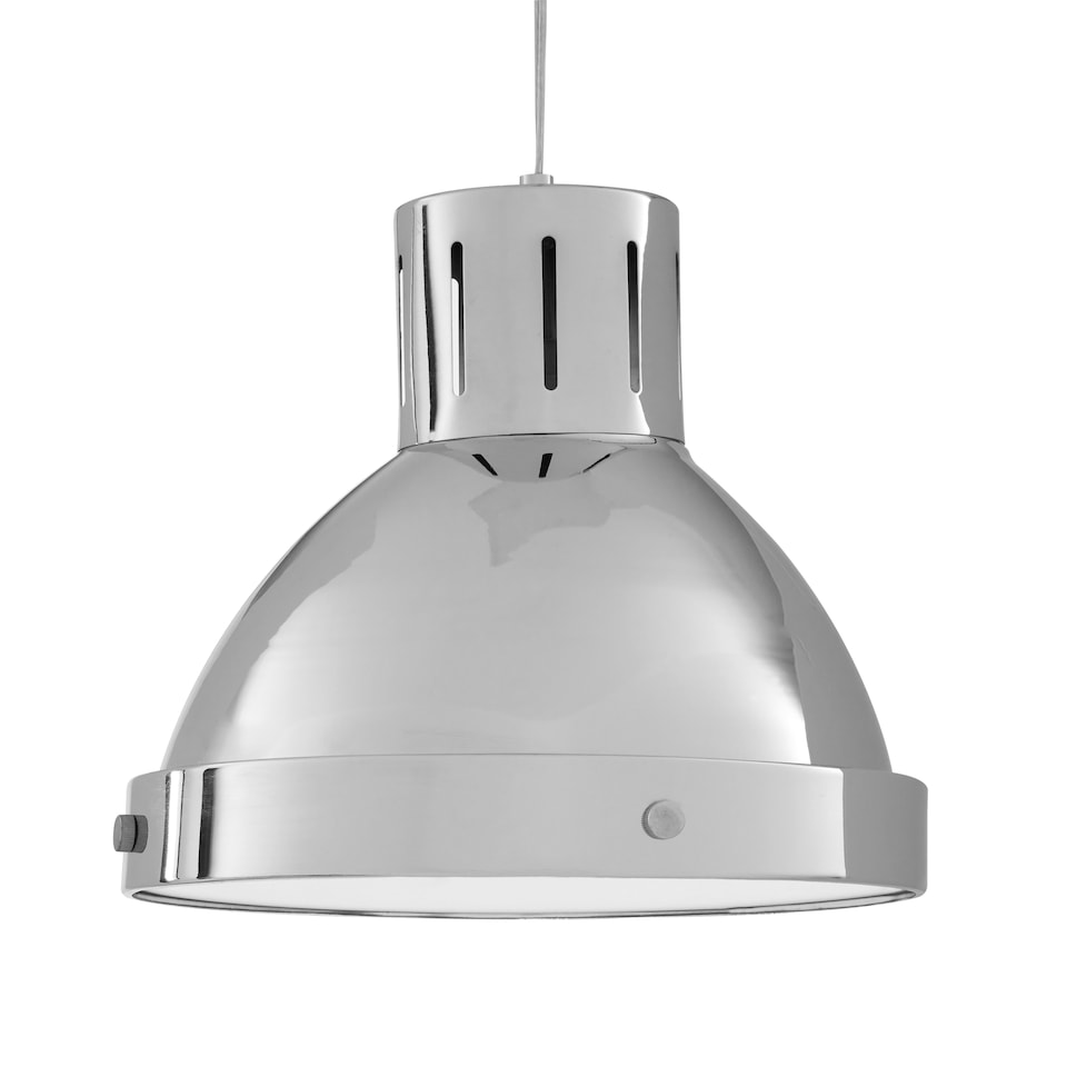 image 1 of Interiors by Premier Jasper Bowl Shaped Pendant Light with Chrome Finish
