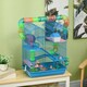 image 9 of PawHut 5 Tiers Hamster Cage Animal Travel Carrier Habitat, Blue