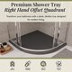 image 2 of Balterley Premium Shower Tray - Right Hand Offset Quadrant | Grey | Grey Slate | 1