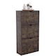 image 10 of Vida Designs 3 Drawer Shoe Cabinet Shoe Rack Storage Cupboard, Dark Wood