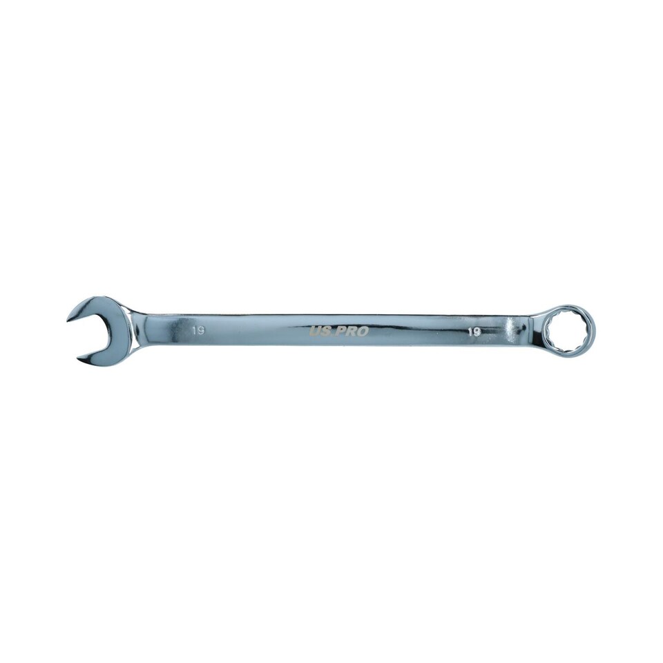 image 1 of 19mm Extra Long Metric Combination Spanner Wrench 285mm Chrome Vanadium Steel