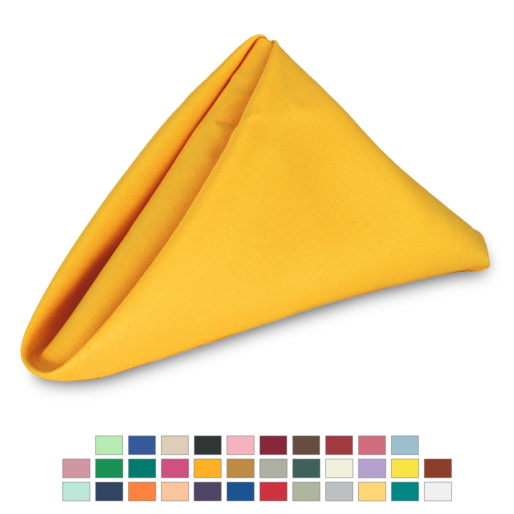Neel Blue 20 Inch Polyester Table Napkins, Reusable, Wrinkle-Resistant - 50x50cm in Bright Yellow | Size: 50x50 cm