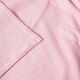 image 4 of Homescapes Organic Cotton Waffle Blanket/ Throw Pink - 250 x 230 cm Pink