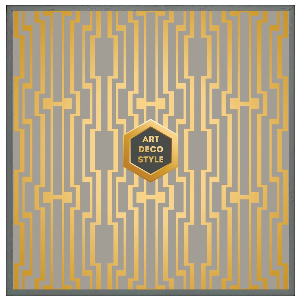 image 1 of Art deco style (Picutre Frame) Grey | M