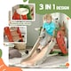 image 2 of AIYAPLAY 3 in 1 Kids Slide, Carrot-themed Foldable Indoor Slide for 1-3 Years