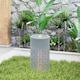 image 9 of Outsunny Outdoor Waterfall Fountain Water Feature with LED, Light Grey