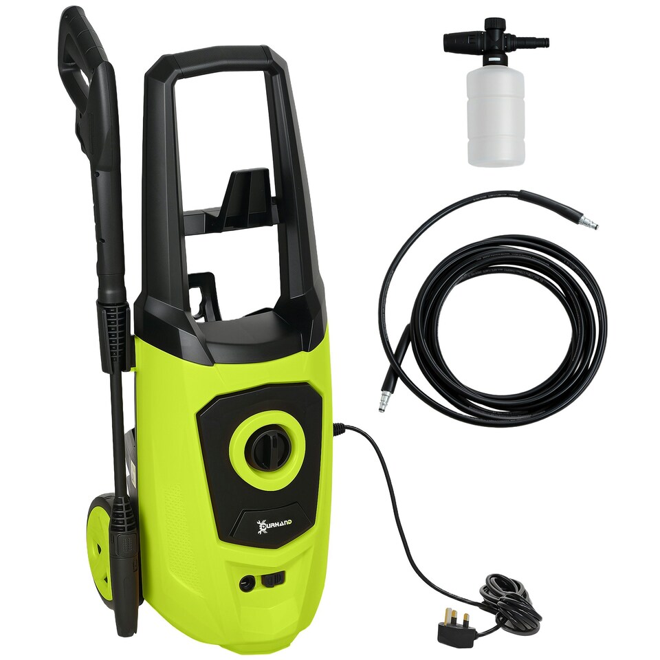 image 1 of DURHAND Portable Power Washer 1800W, 150 Bar, 510 L/h for Garden, Car, Green