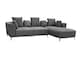 image 3 of The 3 Seater Nova Lounger Left Corner Sofa in Grey or Cream | Grey | One Size