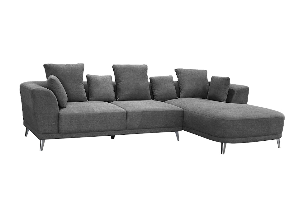 image 1 of The 3 Seater Nova Lounger Left Corner Sofa in Grey or Cream | Grey | One Size