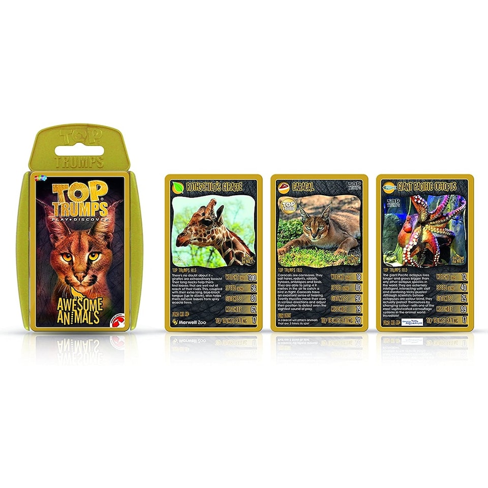 image 1 of Awesome Animals Top Trumps Card Game