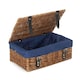 image 7 of 35cm Double Steamed Wicker Picnic Basket with Lining White | White | One Size
