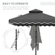 image 3 of Outsunny 2.5m Cantilever Garden Parasol Umbrella with Cross Base, Grey