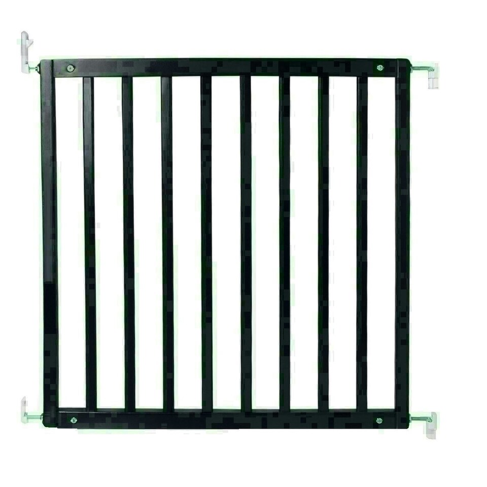image 1 of Bettacare Simply Secure Wooden Screw Fit Gate, 72cm - 79cm, Black, Wooden Dog Gate Gate, Screw Fit Pet Stair Gate, Puppy Gate