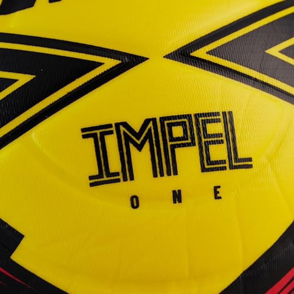 image 1 of Mitre Impel One Level Training Football Soccer Ball Fluo Yellow/Black/Red - Size 3