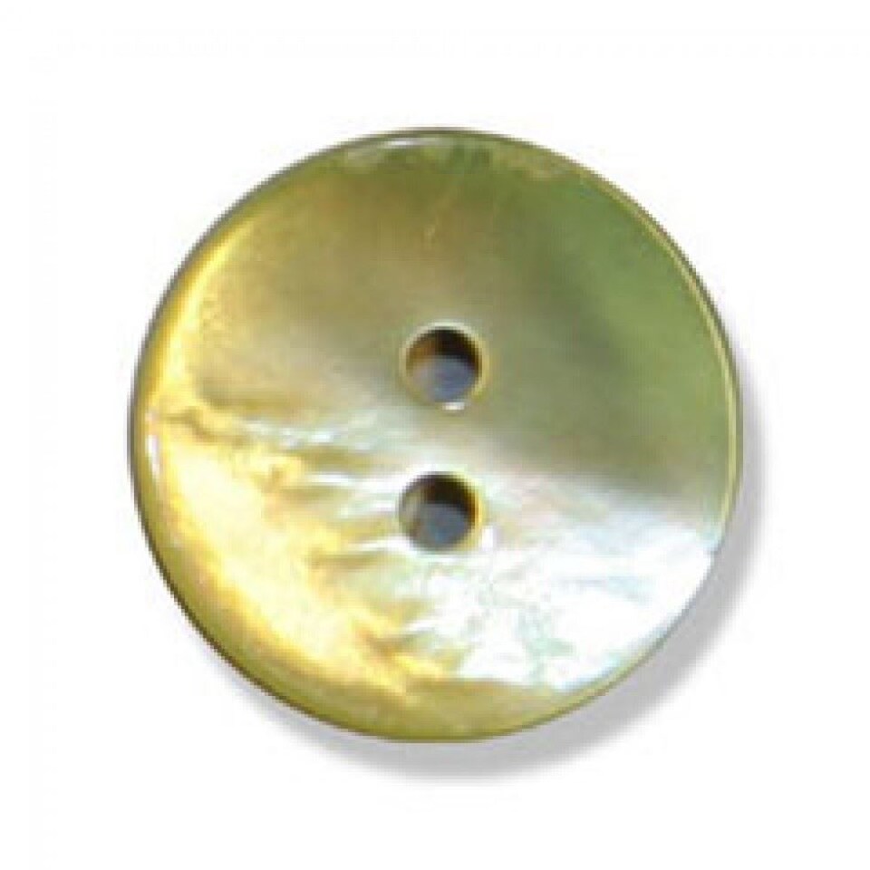 Trimits Green Round Dyed Agoya Shell Buttons for Dressmaking - 18mm - per value pack of 50