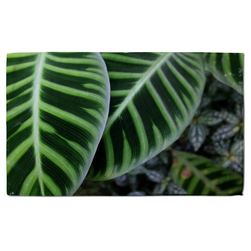 image 1 of yellow structure in exotic jungle setting Designer Bath Towel | Multi