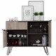 image 3 of small sideboard with 2 doors and drawer NE915 Brown