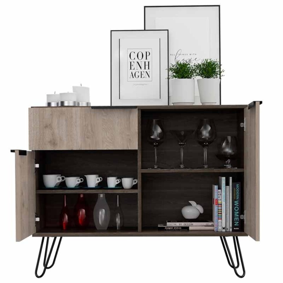 image 1 of small sideboard with 2 doors and drawer NE915 Brown