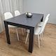 image 10 of Dining Table Set with 4 Chairs Dining Room, Kitchen table set of 4 Grey