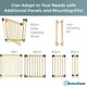image 3 of Bettacare Wooden Multi Panel Flexible Pet Barrier, Natural Wood, up to 116cm Wide, Dog Barrier for Pets Dogs and Puppy Cream | Natural
