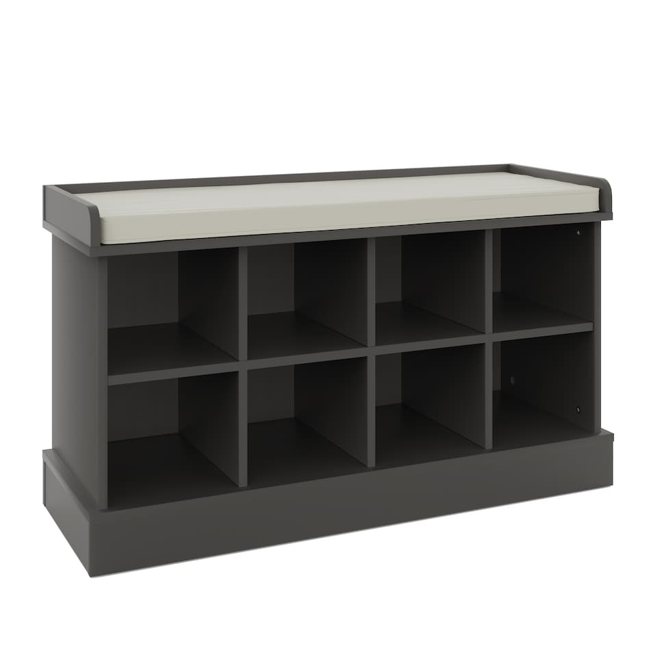 image 1 of Kempton Shoe Bench & Wall Rack | Grey | Grey