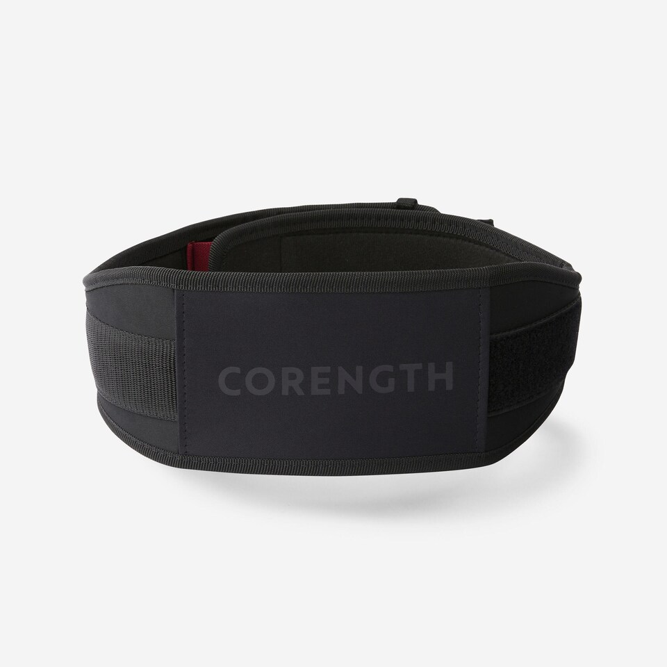 image 1 of Decathlon Weight Training Belt with Dual Nylon Closure - Black