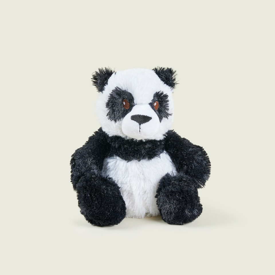 image 1 of Warmies Plush Panda Microwavable Weighted Teddy with French Lavender Scent, Hot or Cold for Cool Relaxation and Warm Relief