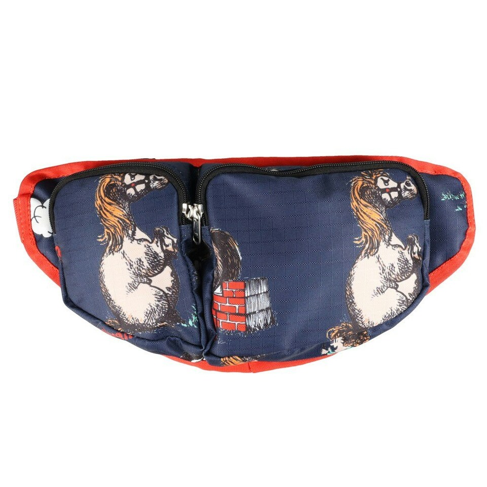 image 1 of Hy Thelwell Collection Practice Makes Perfect Waist Bag - Navy/Red - One Size Blue
