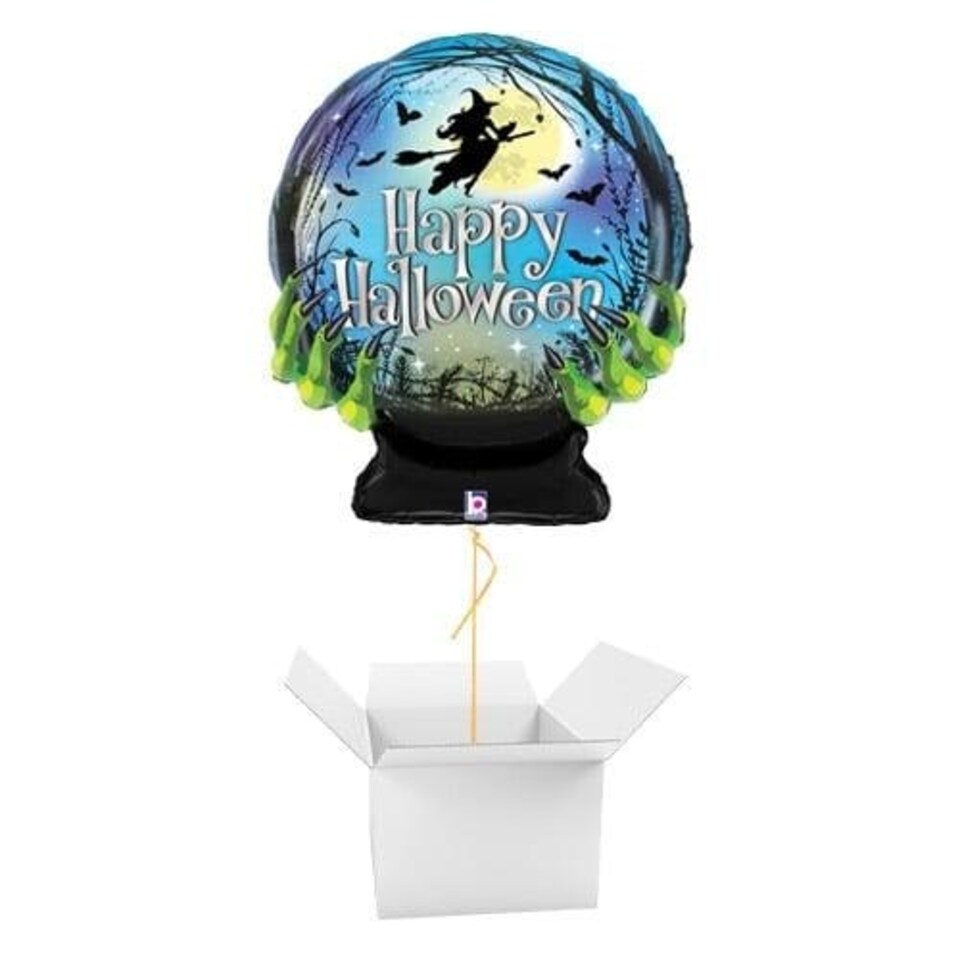 Spooky Halloween Crystal Ball Helium Foil Shaped Balloon - Inflated Balloon in a Box | Multi