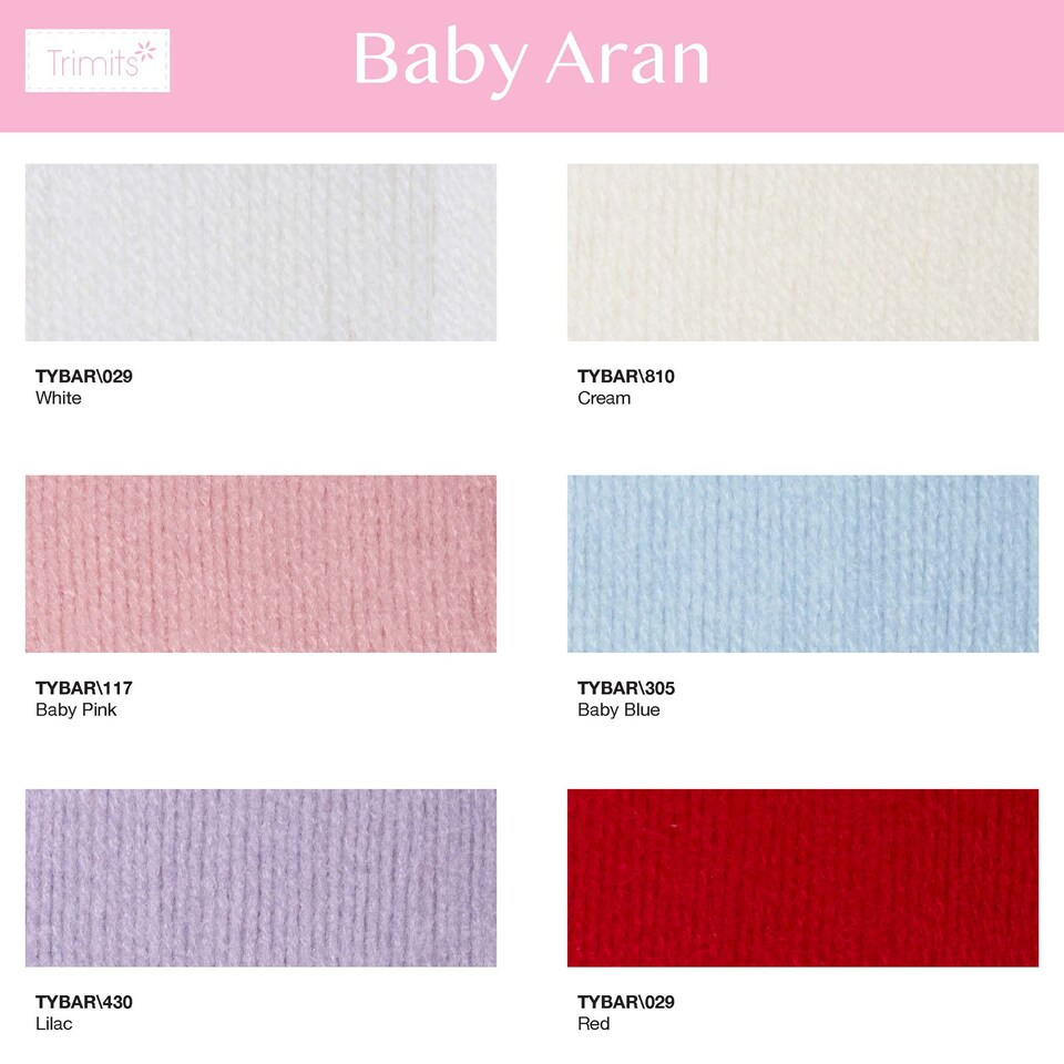 image 1 of Trimits Aran Knitting Yarn 6 x 100g Acrylic Knitting & Crochet Wool Soft Touch Machine Washable OEKO-TEX