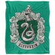 image 1 of Harry Potter Slytherin Stitched Crest Blanket - Multicoloured - One Size