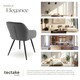 image 7 of Dining Chair Marilyn - corduroy look, upholstered, armchair, continuous backrest - per piece Grey | Grey/Black