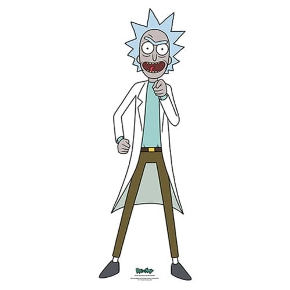 Rick Sanchez Rick and Morty Small Star Mini Cardboard Cutout 93cm