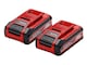 image 1 of Einhell Plus Power X-Change Battery Twin Pack 18V 2 X 4.0Ah Li-Ion