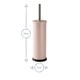 image 3 of Harbour Housewares Toilet Brush & Holder - Matt Pink - Round Stainless Steel Non Slip Rust Resistant Toilet Cleaning Brush Set