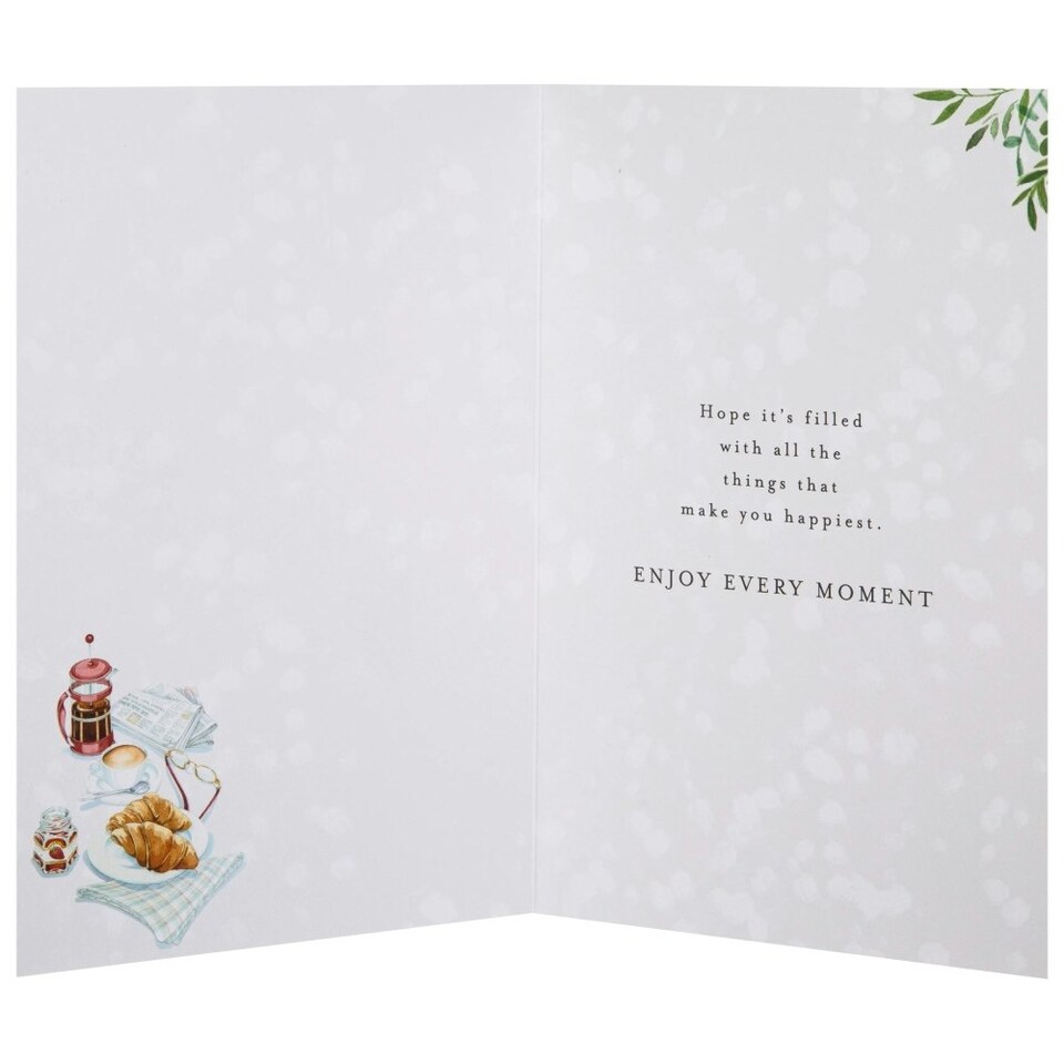image 1 of Coffee & Croissants Design Birthday Card