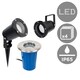 image 1 of ValueLights Berwick 4 Pack IP65 3 In 1 Ground Wall Spike Outdoor Lights | Black