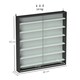 image 3 of HOMCOM 7-Tier Wall Display Cabinet w/ Shelves Glass Doors, Rustic Brown Black