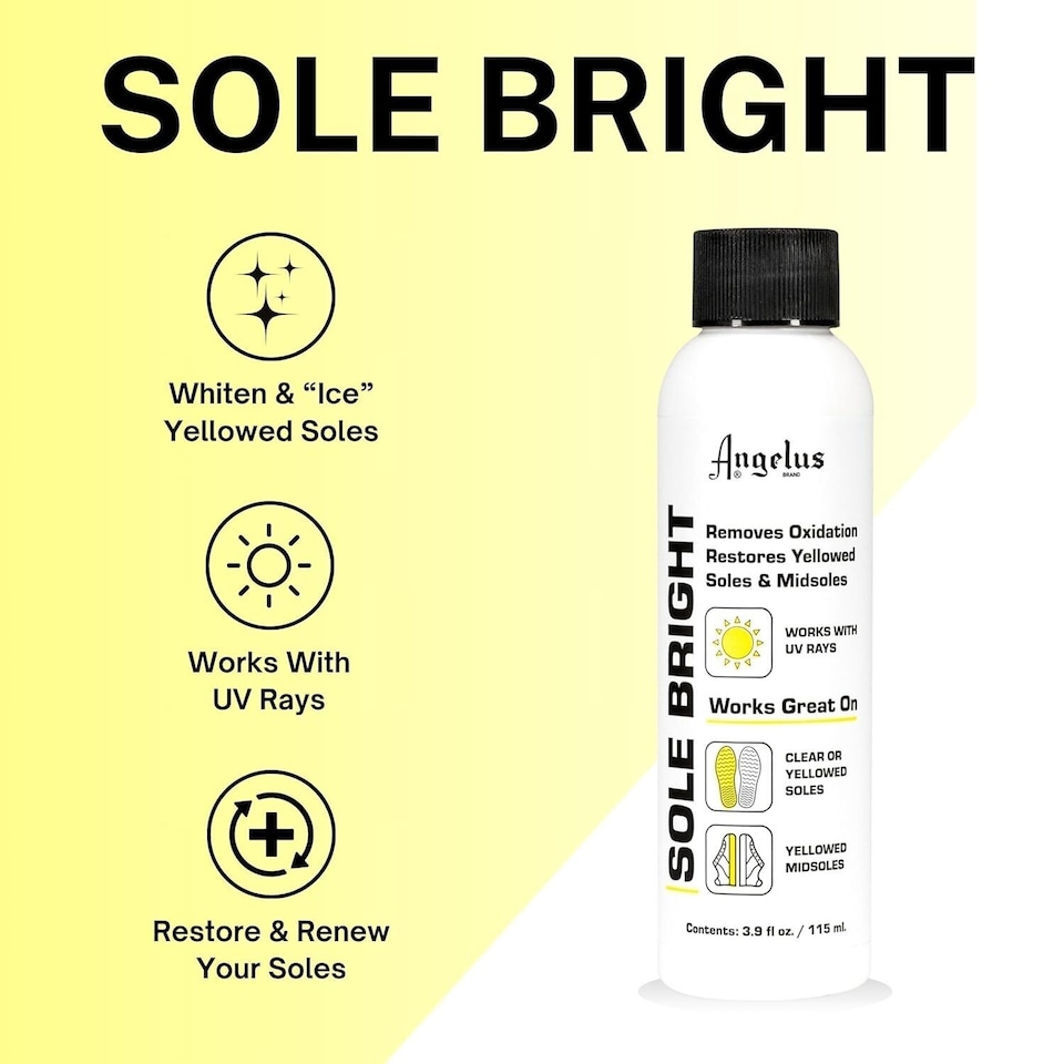 image 1 of Angelus Sole Bright - For Reversing Yellowing on Rubber Midsoles 4oz | White