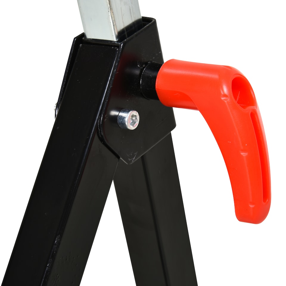 image 1 of HOMCOM Folding Roller Stand, Material Support Pedestal with Ball Bearing Roller Height Adjustable Portable, Metal Construction, Black