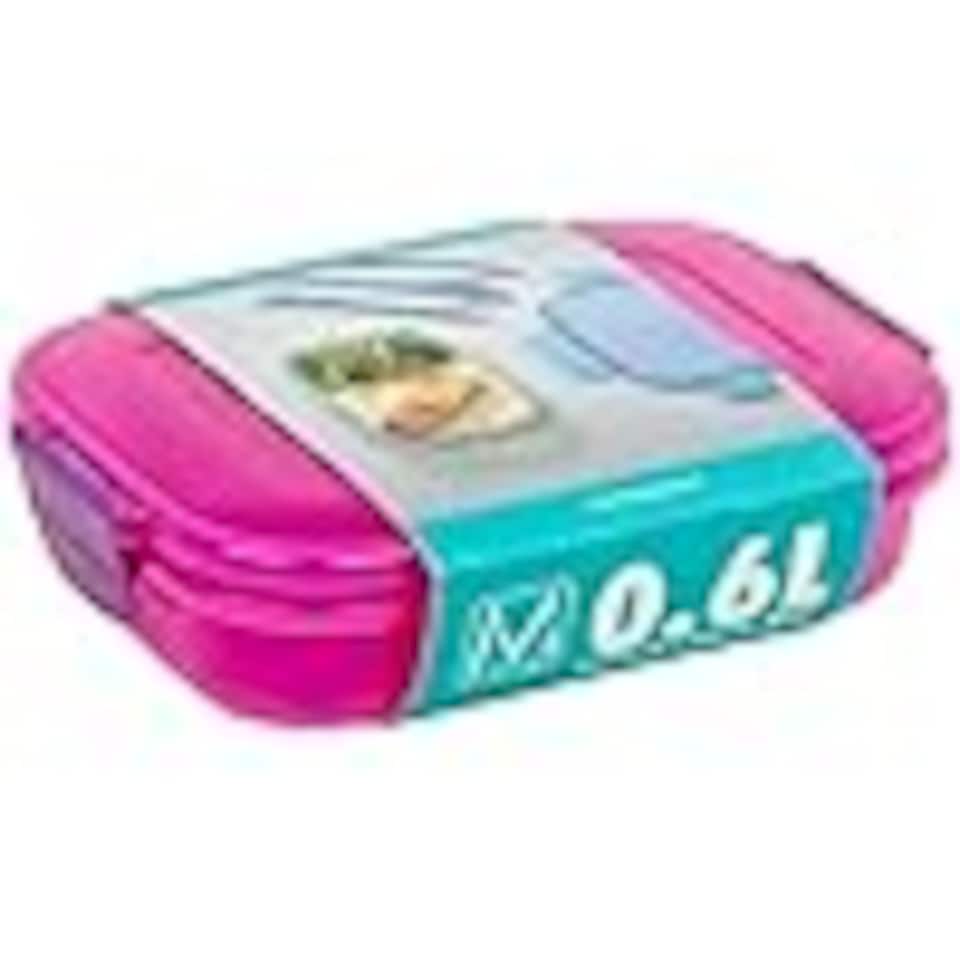 image 1 of Plastic Lunch Box Food Storage Air Tight Rubber Seal Container with Clip Lock 600ml | Pink | 6 Pink & Purple | 600 ml | 6