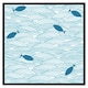 image 1 of Waves & fish (Picture Frame) Black | XL